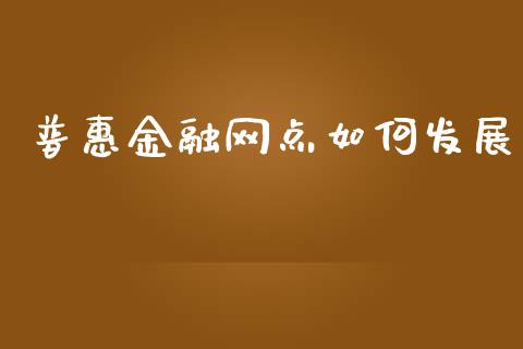 普惠金融网点如何发展_https://wap.fcdydaikuan.com_投资策略_第1张