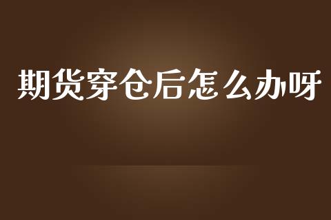 期货穿仓后怎么办呀_https://wap.fcdydaikuan.com_理财顾问_第1张