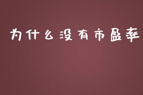为什么没有市盈率_https://wap.fcdydaikuan.com_金融机构_第1张