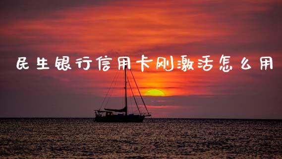 民生银行信用卡刚激活怎么用_https://wap.fcdydaikuan.com_金融机构_第1张