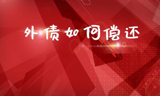 外债如何偿还_https://wap.fcdydaikuan.com_投资策略_第1张