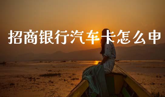 招商银行汽车卡怎么申_https://wap.fcdydaikuan.com_投资策略_第1张