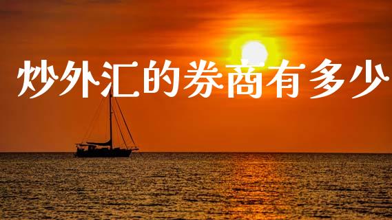 炒外汇的券商有多少_https://wap.fcdydaikuan.com_投资策略_第1张