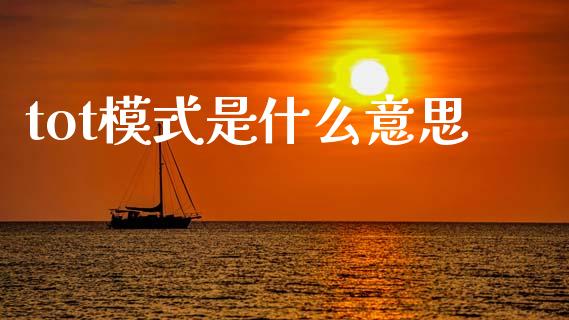 tot模式是什么意思_https://wap.fcdydaikuan.com_期货品种_第1张
