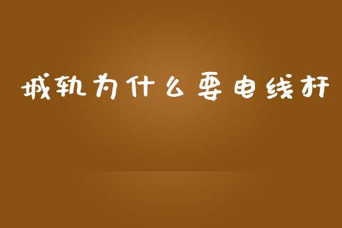 城轨为什么要电线杆_https://wap.fcdydaikuan.com_理财顾问_第1张