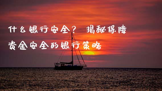 什么银行安全？ 揭秘保障资金安全的银行策略_https://wap.fcdydaikuan.com_理财顾问_第1张