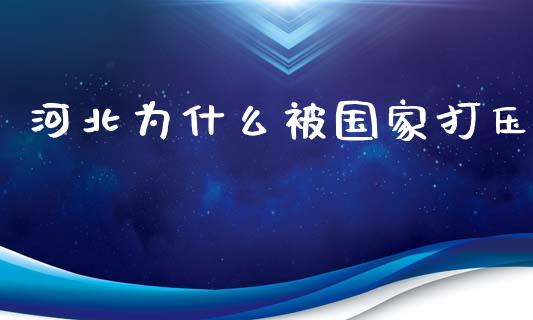 河北为什么被国家打压_https://wap.fcdydaikuan.com_国际投资_第1张