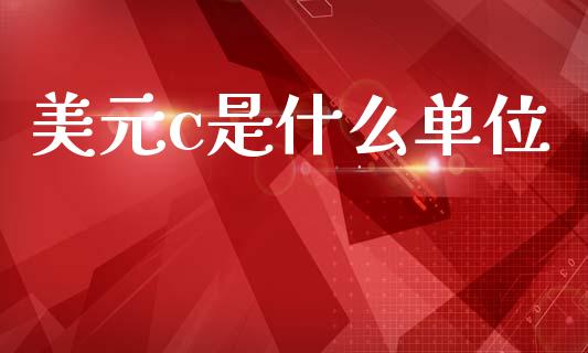 美元c是什么单位_https://wap.fcdydaikuan.com_期货品种_第1张