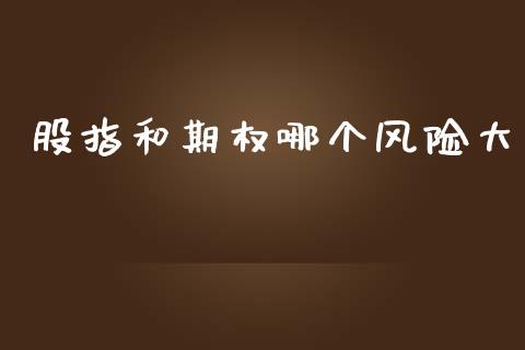 股指和期权哪个风险大_https://wap.fcdydaikuan.com_新股数据_第1张