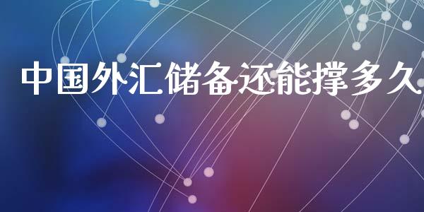 中国外汇储备还能撑多久_https://wap.fcdydaikuan.com_金融机构_第1张