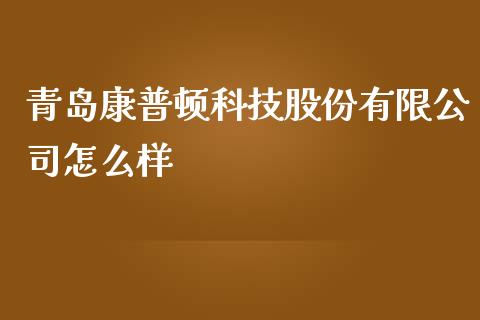 青岛康普顿科技股份有限公司怎么样_https://wap.fcdydaikuan.com_投资策略_第1张