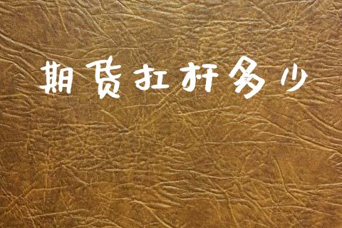 期货扛杆多少_https://wap.fcdydaikuan.com_投资策略_第1张