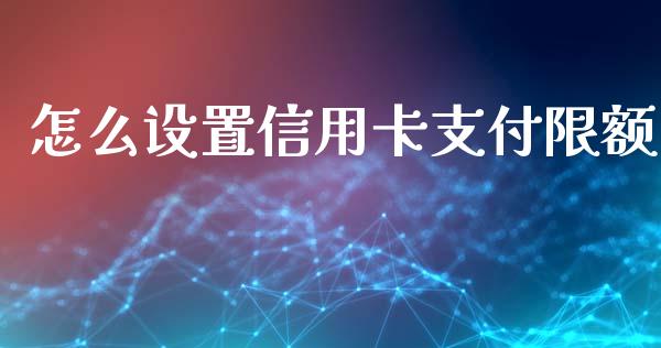 怎么设置信用卡支付限额_https://wap.fcdydaikuan.com_理财顾问_第1张