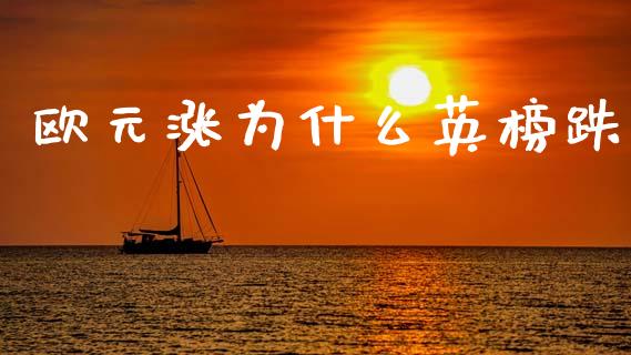 欧元涨为什么英榜跌_https://wap.fcdydaikuan.com_金融机构_第1张