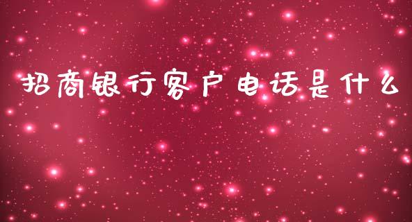 招商银行客户电话是什么_https://wap.fcdydaikuan.com_金融机构_第1张