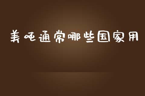 美吨通常哪些国家用_https://wap.fcdydaikuan.com_投资策略_第1张