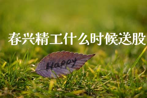 春兴精工什么时候送股_https://wap.fcdydaikuan.com_国际投资_第1张