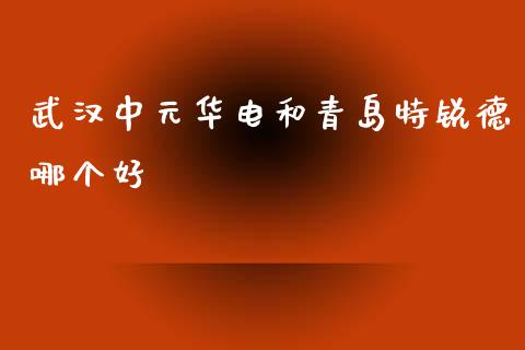 武汉中元华电和青岛特锐德哪个好_https://wap.fcdydaikuan.com_理财顾问_第1张