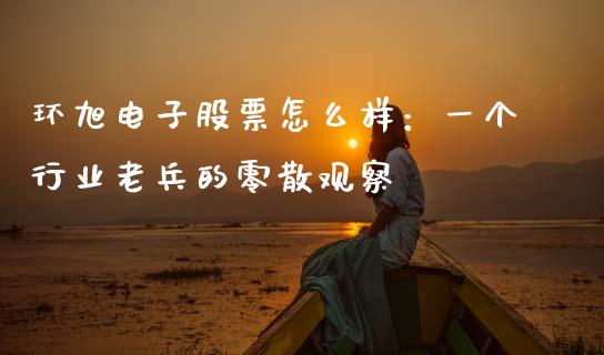 环旭电子股票怎么样：一个行业老兵的零散观察_https://wap.fcdydaikuan.com_国际投资_第1张