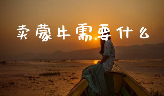 卖蒙牛需要什么_https://wap.fcdydaikuan.com_国际投资_第1张
