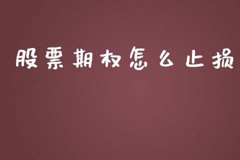 股票期权怎么止损_https://wap.fcdydaikuan.com_期货品种_第1张