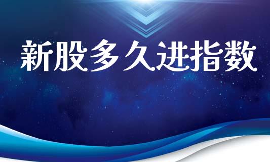 新股多久进指数_https://wap.fcdydaikuan.com_理财顾问_第1张