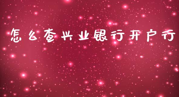 怎么查兴业银行开户行_https://wap.fcdydaikuan.com_国际投资_第1张