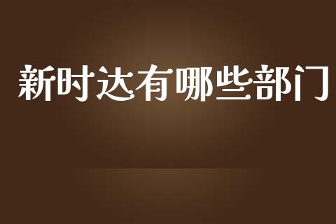 新时达有哪些部门_https://wap.fcdydaikuan.com_理财顾问_第1张