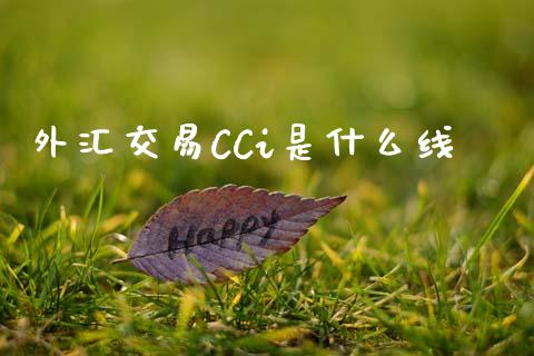 外汇交易CCi是什么线_https://wap.fcdydaikuan.com_理财顾问_第1张
