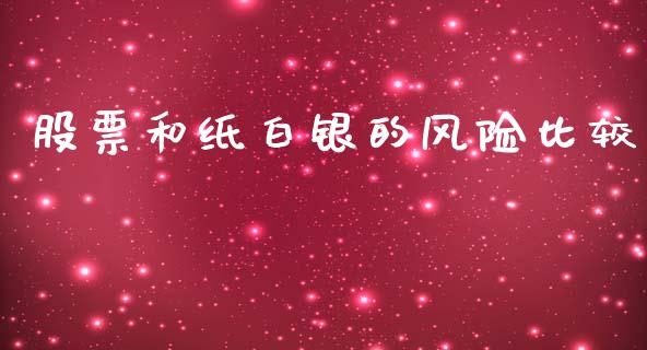 股票和纸白银的风险比较_https://wap.fcdydaikuan.com_投资策略_第1张