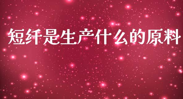 短纤是生产什么的原料_https://wap.fcdydaikuan.com_理财顾问_第1张