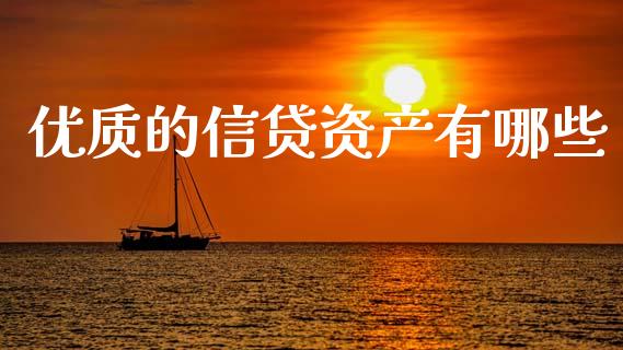 优质的信贷资产有哪些_https://wap.fcdydaikuan.com_期货品种_第1张