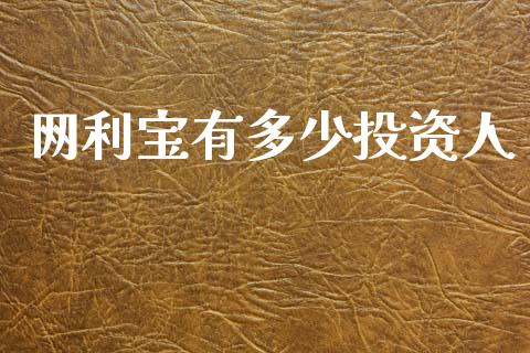 网利宝有多少投资人_https://wap.fcdydaikuan.com_金融机构_第1张