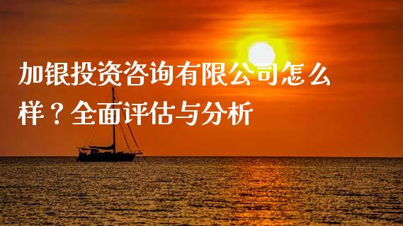 加银投资咨询有限公司怎么样？全面评估与分析_https://wap.fcdydaikuan.com_投资策略_第1张
