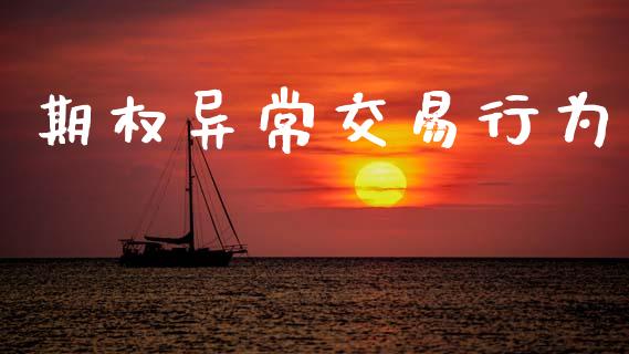 期权异常交易行为_https://wap.fcdydaikuan.com_理财顾问_第1张