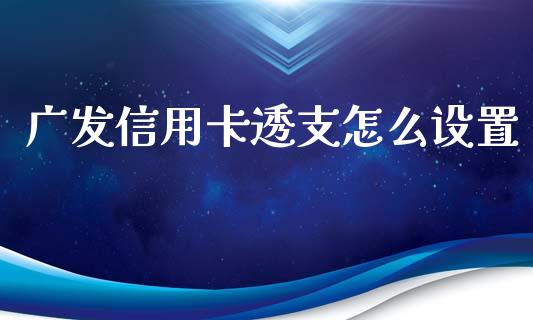 广发信用卡透支怎么设置_https://wap.fcdydaikuan.com_国际投资_第1张