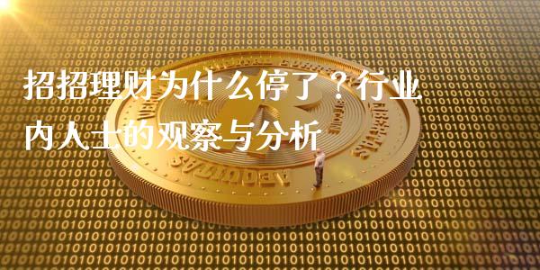 招招理财为什么停了？行业内人士的观察与分析_https://wap.fcdydaikuan.com_国际投资_第1张