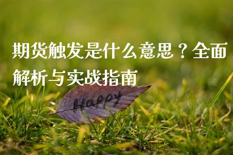 期货触发是什么意思？全面解析与实战指南_https://wap.fcdydaikuan.com_投资策略_第1张