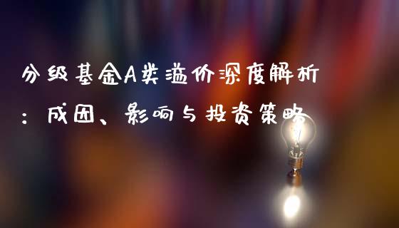 分级基金A类溢价深度解析：成因、影响与投资策略_https://wap.fcdydaikuan.com_国际投资_第1张