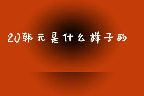 20韩元是什么样子的_https://wap.fcdydaikuan.com_金融机构_第1张